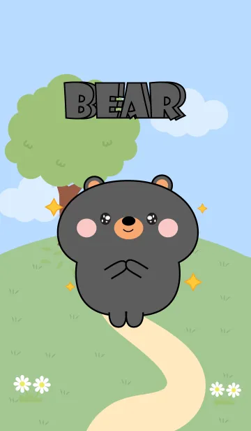 [LINE着せ替え] Love Emotions Black Bear Theme (JP)の画像1