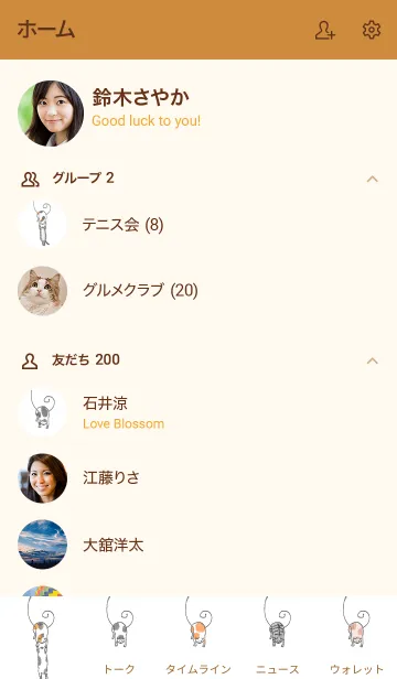 [LINE着せ替え] 猫キャッチの画像2