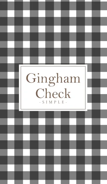 [LINE着せ替え] Gingham Check Black -SIMPLE- 2の画像1