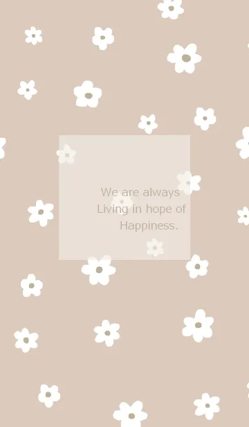 [LINE着せ替え] flower pattern / mocha beigeの画像1