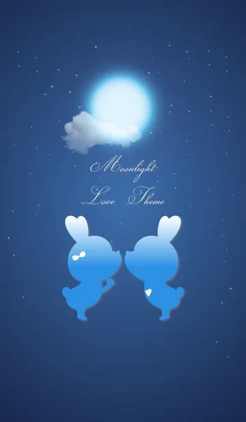 [LINE着せ替え] Moonlight Love Theme rabbit 2の画像1