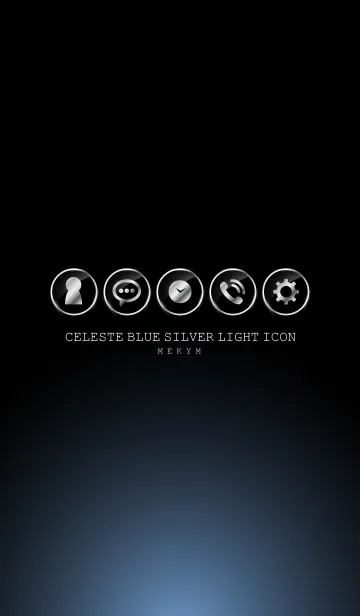 [LINE着せ替え] SILVER LIGHT ICON THEME -Celeste Blue-の画像1