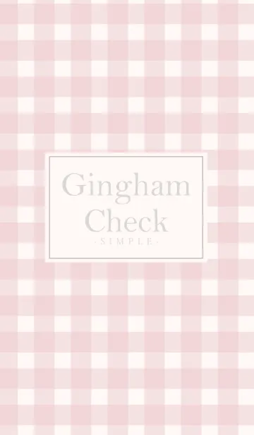 [LINE着せ替え] Gingham Check Natural Pink 13 -MEKYM-の画像1