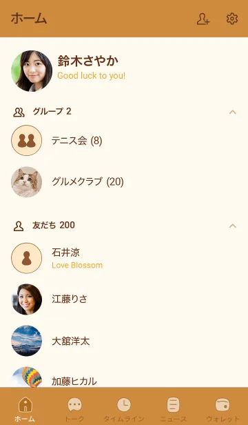 [LINE着せ替え] シンプルC0+26_ブラウン4-3の画像2