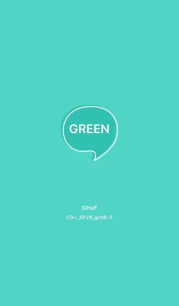 [LINE着せ替え] シンプルC0+26_グリーン8-3の画像1