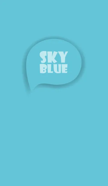 [LINE着せ替え] Love Sky Blue Button Theme Vr.3 (JP)の画像1