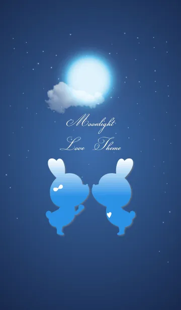 [LINE着せ替え] Moonlight Love Theme rabbit 3の画像1