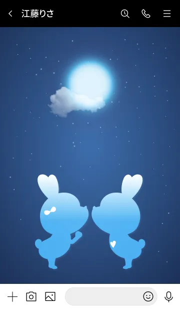 [LINE着せ替え] Moonlight Love Theme rabbit 3の画像3