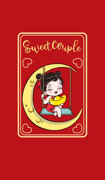 [LINE着せ替え] Sweet cutie couple : China Girl (JP)の画像1