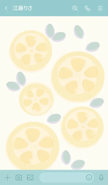 [LINE着せ替え] Sliced lemon theme 78の画像3