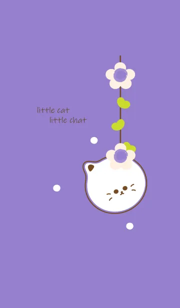 [LINE着せ替え] little cat with little flower 67の画像1