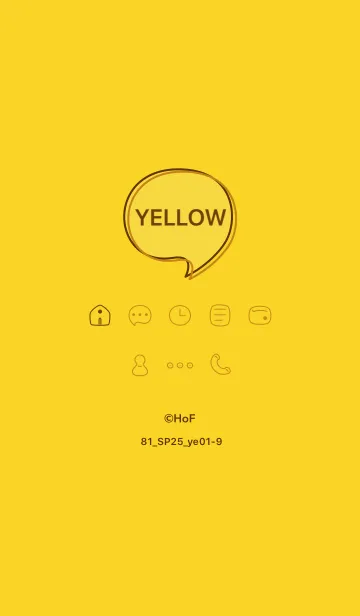 [LINE着せ替え] シンプル81_25_イエロー1 イエロー1-9の画像1