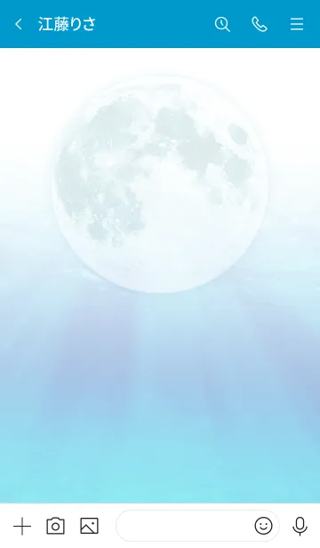 [LINE着せ替え] 心を穏やかに♪ 満月と海の癒しの着せかえの画像3
