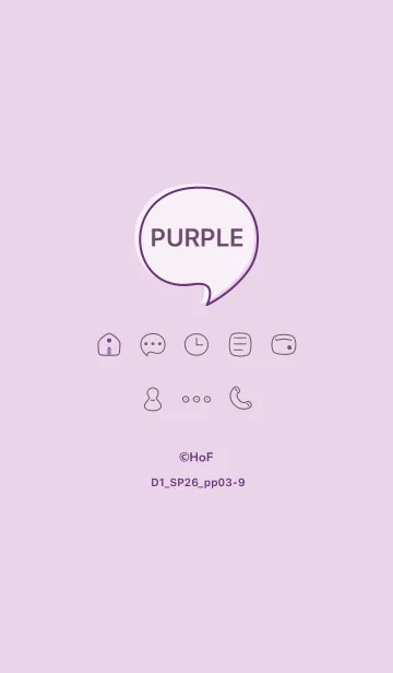 [LINE着せ替え] シンプルD1_26_パープル3 パープル3-9の画像1