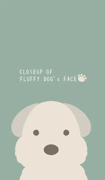 [LINE着せ替え] シンプルなもこもこ犬の着せかえ グリーンの画像1