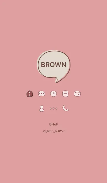 [LINE着せ替え] シンプルa1_05_レッド2 ブラウン2-6の画像1