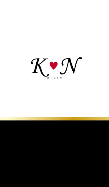 [LINE着せ替え] Love Initial K&N イニシャルの画像1
