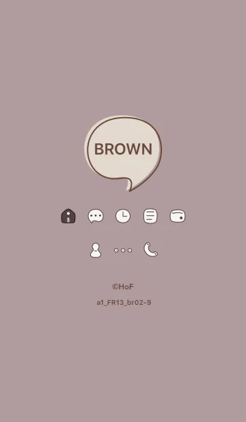 [LINE着せ替え] シンプルa1_13_ショコラ ブラウン2-9の画像1