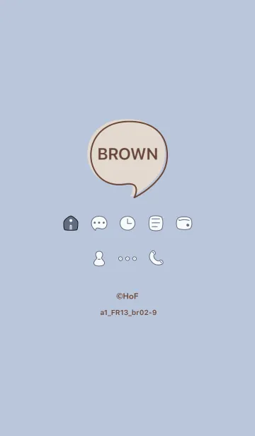 [LINE着せ替え] シンプルa1_13_ホワイトAsh ブラウン2-9の画像1