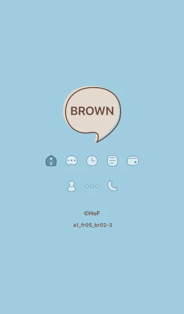 [LINE着せ替え] シンプルa1_05_シアン ブラウン2-3の画像1