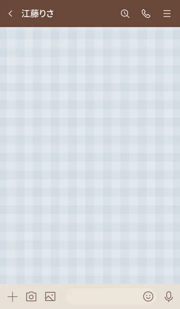 [LINE着せ替え] ギンガムチェック ブルー4の画像3