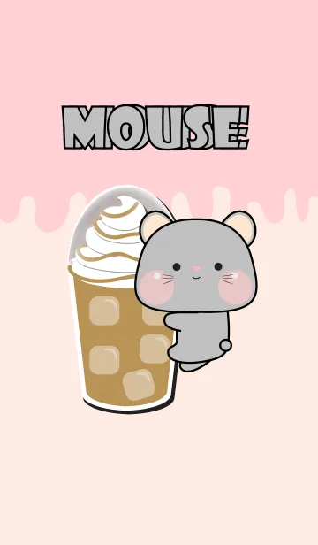 [LINE着せ替え] Mini Grey Mouse & Foods Theme (JP)の画像1
