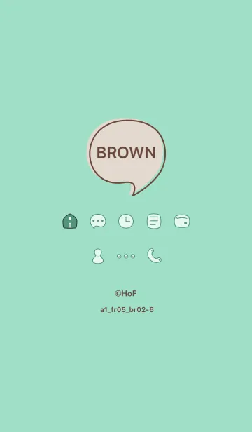 [LINE着せ替え] シンプルa1_05_グリーン ブラウン2-6の画像1