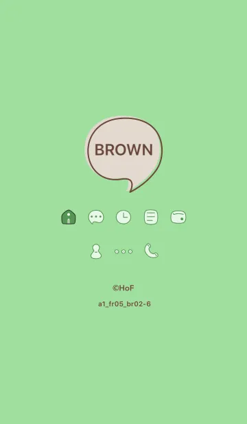 [LINE着せ替え] シンプルa1_05_グリーン2 ブラウン2-6の画像1