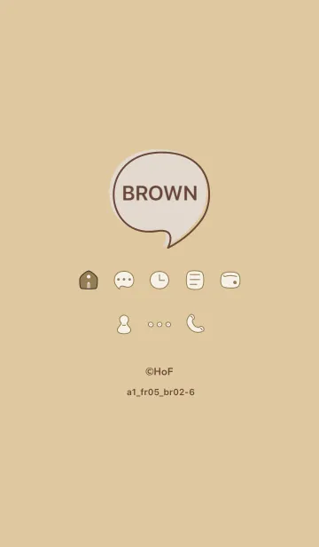[LINE着せ替え] シンプルa1_05_オレンジ ブラウン2-6の画像1