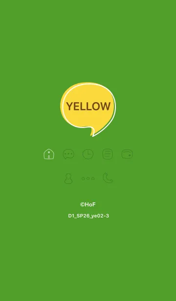 [LINE着せ替え] シンプルD1_26_イエロー2 イエロー2-3の画像1