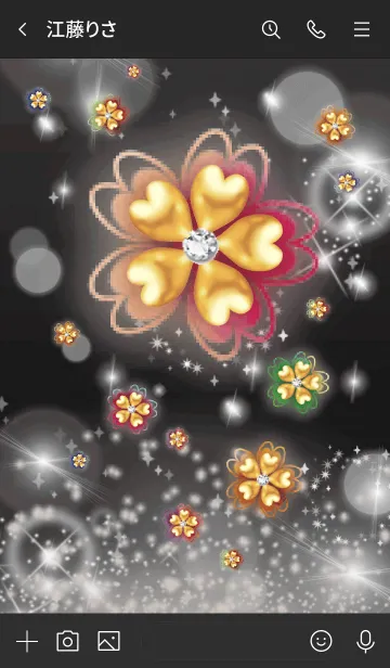 [LINE着せ替え] 黒 : ラッキーカラークローバーの画像3