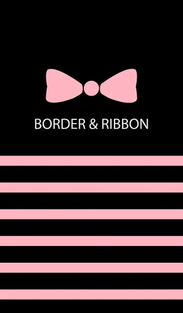 [LINE着せ替え] BORDER & RIBBON -Pink Ribbon 2-の画像1