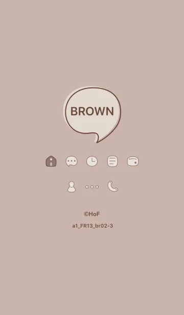 [LINE着せ替え] シンプルa1_13_ベージュ2 ブラウン2-3の画像1