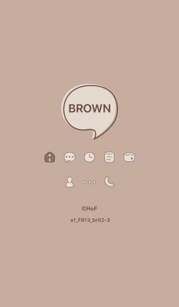 [LINE着せ替え] シンプルa1_13_ベージュ3 ブラウン2-3の画像1