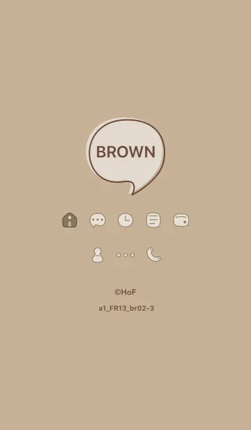 [LINE着せ替え] シンプルa1_13_ベージュ4 ブラウン2-3の画像1