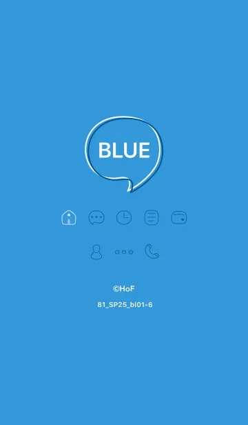 [LINE着せ替え] シンプル81_25_ブルー1 ブルー1-6の画像1