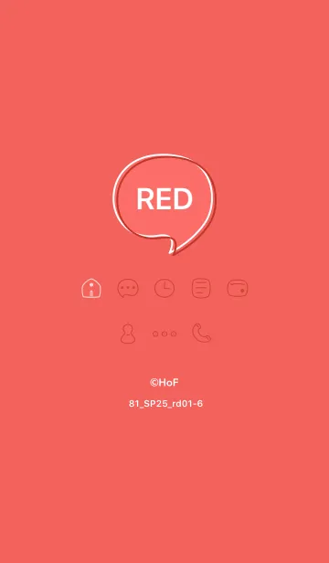 [LINE着せ替え] シンプル81_25_レッド1 レッド1-6の画像1