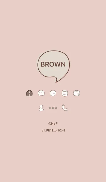 [LINE着せ替え] シンプルa1_13_ベージュ ブラウン2-9の画像1