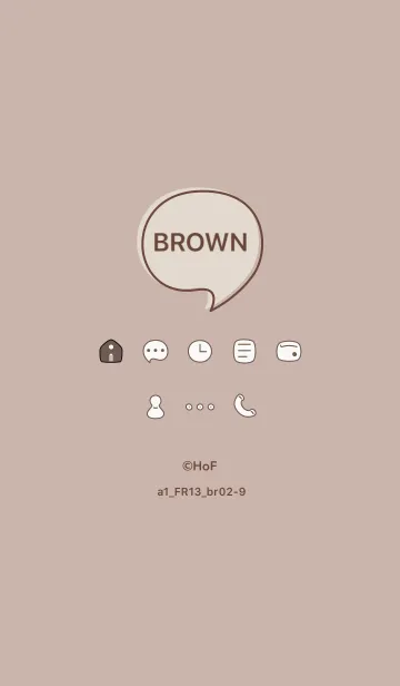 [LINE着せ替え] シンプルa1_13_ベージュ2 ブラウン2-9の画像1