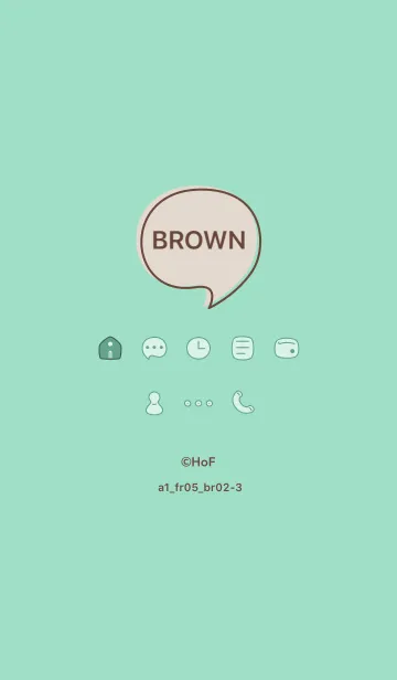 [LINE着せ替え] シンプルa1_05_グリーン ブラウン2-3の画像1