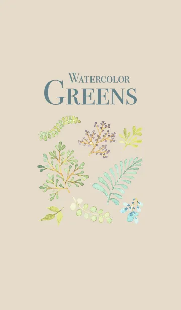 [LINE着せ替え] Watercolor Greensの画像1