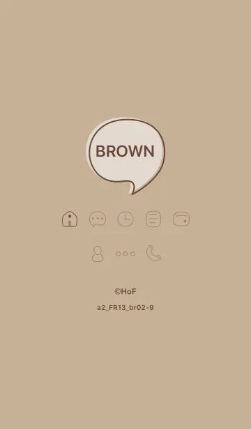 [LINE着せ替え] シンプルa2_13_ベージュ4 ブラウン2-9の画像1