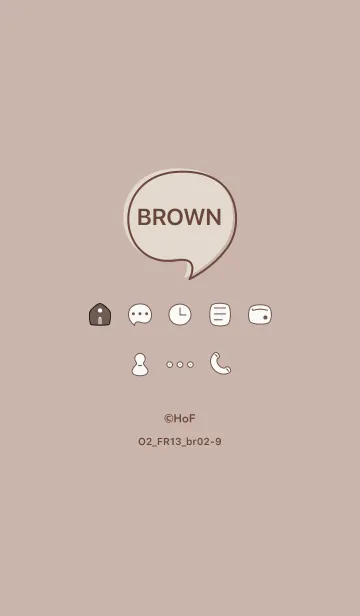 [LINE着せ替え] シンプルO2_13_ベージュ2 ブラウン2-9の画像1