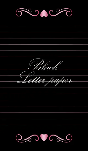 [LINE着せ替え] Black Letter paper *GLOSSYPINK 1*の画像1