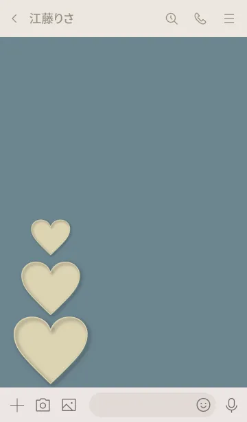 [LINE着せ替え] Simple heart plate 30.の画像3