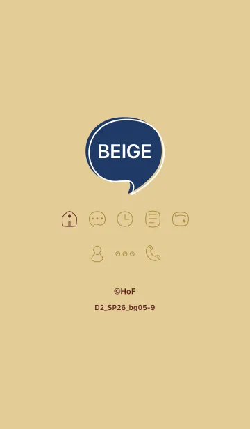 [LINE着せ替え] シンプルD2_26_ベージュ5-9の画像1