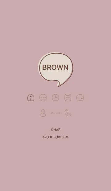 [LINE着せ替え] シンプルa2_13_ピンク2 ブラウン2-9の画像1