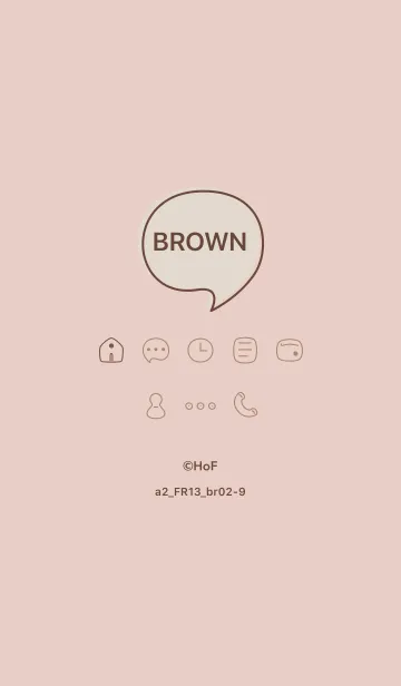 [LINE着せ替え] シンプルa2_13_ベージュ ブラウン2-9の画像1