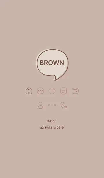 [LINE着せ替え] シンプルa2_13_ベージュ2 ブラウン2-9の画像1