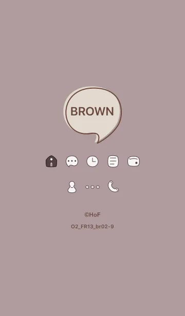 [LINE着せ替え] シンプルO2_13_ショコラ ブラウン2-9の画像1
